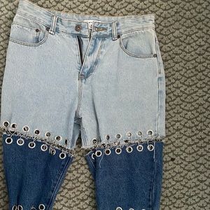 Chain Two Tone Jeans